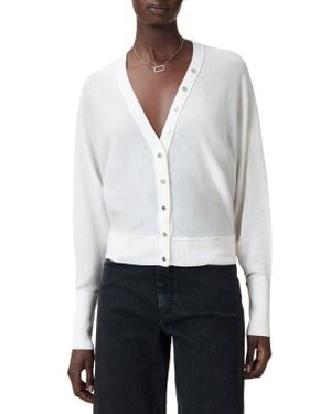 AllSaints Honor V Merino Wool Cardigan - White