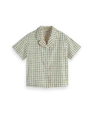 Scotch & Soda Kids' Geo Print Camp Shirt - Multicolor