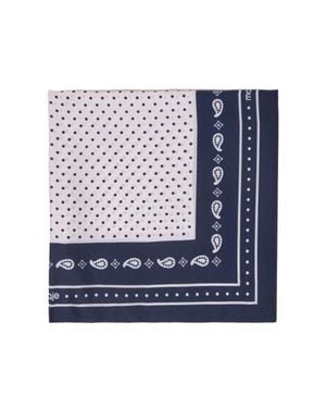 Maje 60X60 Silk Print Bandana - Blue