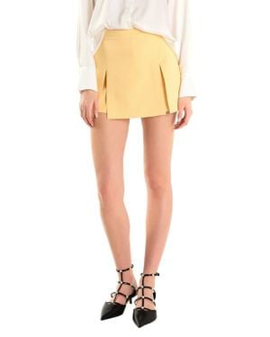 Endless Rose Box Pleat Miniskort - Yellow