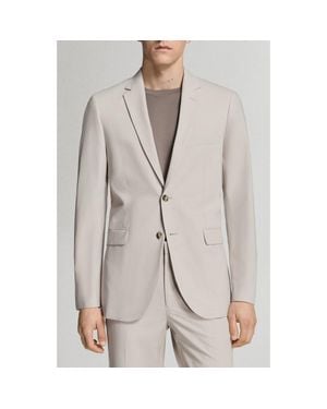 Mango Superslim Fit Stretch Sport Coat - Gray