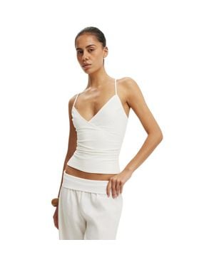 Cotton On Fern Wrap Cami - White