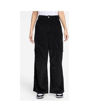 Nike Chicago Wide Leg Cotton Corduroy Cargo Pants - Black