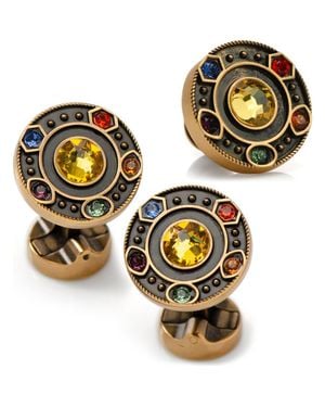 Cufflinks Inc. Infinity Stones Cuff Links & Lapel Pin Set - Metallic