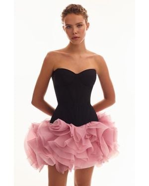 Milla Fitted Heart-Shaped Low-Waist Structured Corset - Black