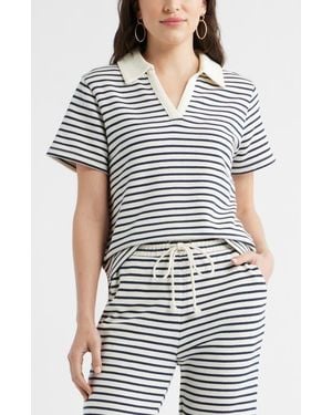 Caslon French Terry Polo - Black