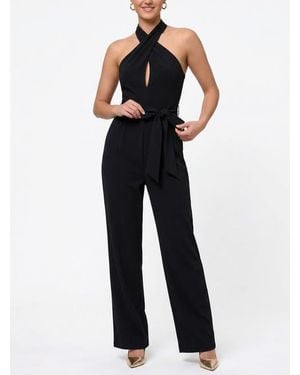 Rachel Roy Ester Sleeveless Belted Jumpsuit - Blue