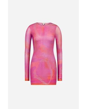 Saemdi Mini Mesh Dress - Pink