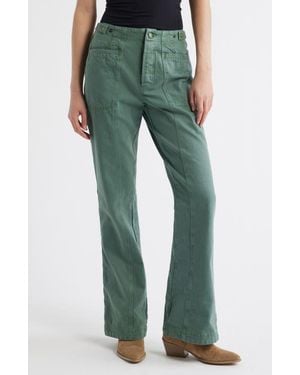 Free People High Waist Bootcut Jeans - Green