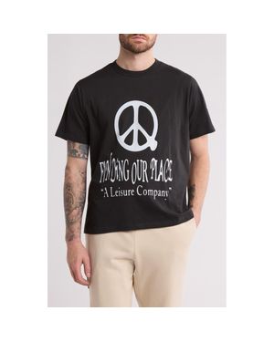 Museum of Peace & Quiet Our Place Cotton Graphic T-Shirt - Black