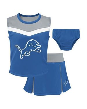 Outerstuff Girls Preschool Detroit Lions Spirit Cheerleader Two-Piece Set With Bloomers - Blue
