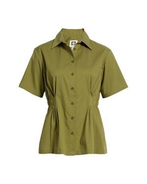 Anne Klein Pleated Waist Shirt - Green