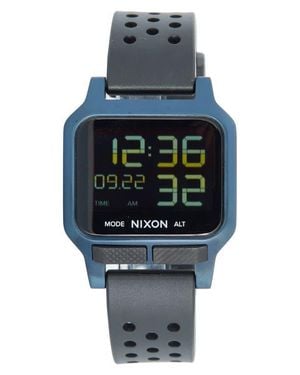 Nixon Heat Digital Rubber Strap Watch - Gray