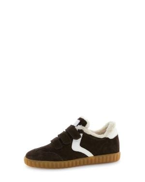 Voile Blanche Ines Faux Shearling Sneaker - Black