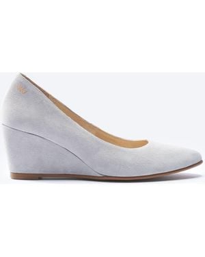 VISCATA Verona Suede Wedges - White