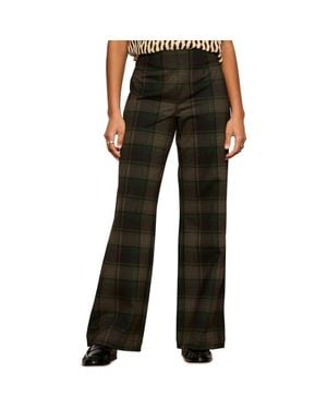 Sanctuary Relay Plaid Pull-On Pants - Black