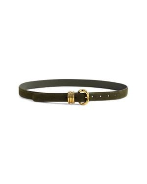 Madewell Metal Keeper Suede Belt - Multicolor