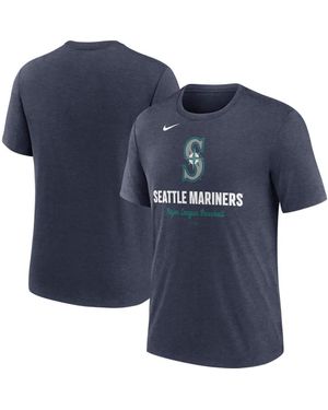 Nike Seattle Mariners Logo Tri-Blend T-Shirt - Blue