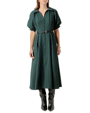 English Factory Button Front Maxi Dress - Green