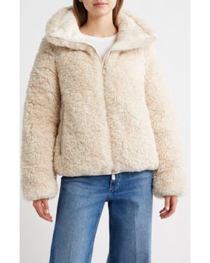 Save The Duck Kennie Water Repellent Faux Shearling Jacket - Blue