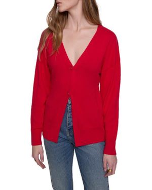 Rebecca Minkoff Kate Fitted Waist Cotton Cardigan - Red