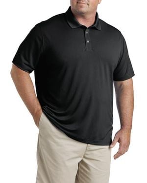 Essentials Big & Tall Solid Golf Polo Shirt - Black
