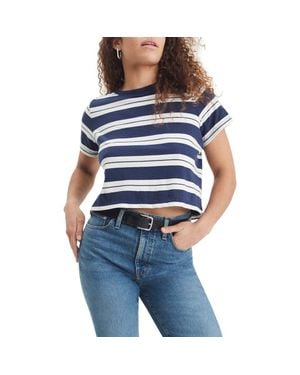 Madewell Softfade Cotton Boxy Crop T-Shirt - Blue