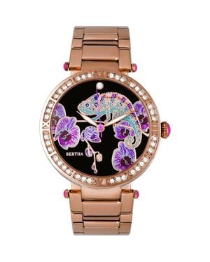 Bertha Camilla Mother-Of-Pearl Bracelet Watch - Pink
