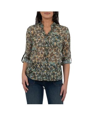 Kut From The Kloth Jasmine Chiffon Button-Up Shirt - Black