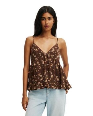 Cotton On Billie Lace Babydoll Cami - Brown
