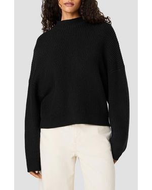 French Connection Babysoft Mock Neck Ribbed Sweater - Black