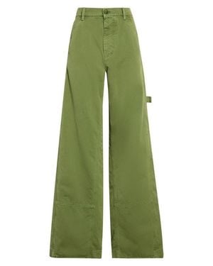 Marni Garment Dyed Cotton Wide Leg Pants - Green