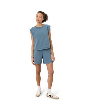 Pact Organic Cotton Weekends Raglan Muscle Tee - Blue