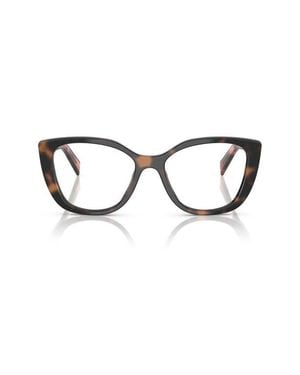 Prada 53Mm Cat Eye Optical Glasses - Black