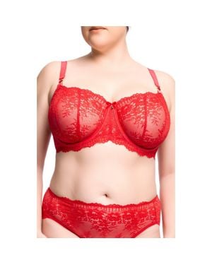 Dita Von Teese Floradora Curve Underwire Bra - Red