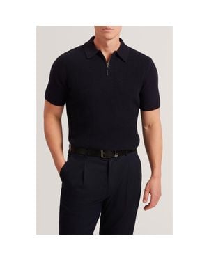 Ted Baker Jaylon Quarter Zip Sweater - Black