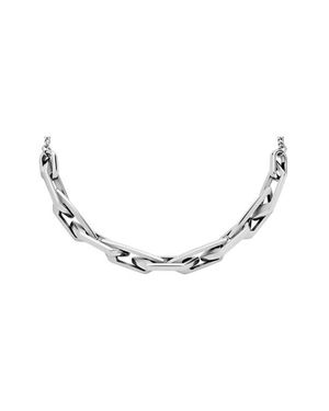 DIESEL Stainless Steel Open Link Necklace - Metallic
