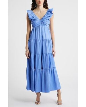 Chelsea28 Ruffle Maxi Dress - Blue