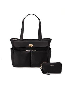 Baggallini Coastal Flip Lock Tote - Black