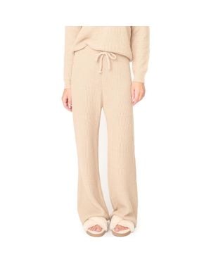 Gibsonlook Gigi Drawstring Rib Sweater Pants - Natural