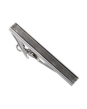 Link Up Antique Dotted Center Tie Bar - Black