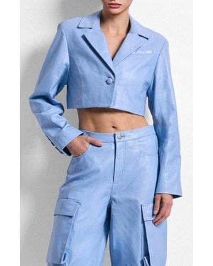 AS by DF Poppy Leather Blazer - Blue