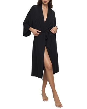 Eberjey Gisele Longline Robe - Black