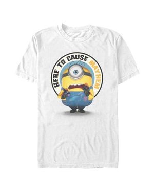 Minions & Monsters Here To Cause Mayhem T Shirt - White