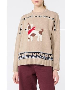 Weekend by Maxmara Pavidi Intarsia Virgin Wool Sweater - Multicolor