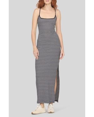 Project Social T Rita Striped Rib Maxi Dress - Gray