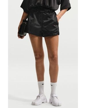 Nike Embroidered High Waist Shorts - Black