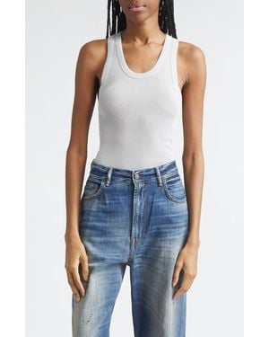 Acne Studios Fluid Rib Tank - White