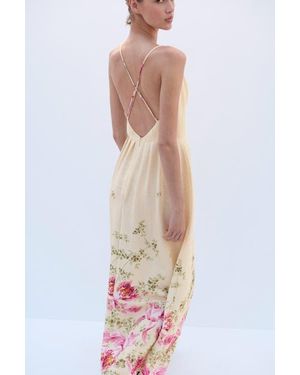 H&M Flared-Skirt Strappy Dress - White