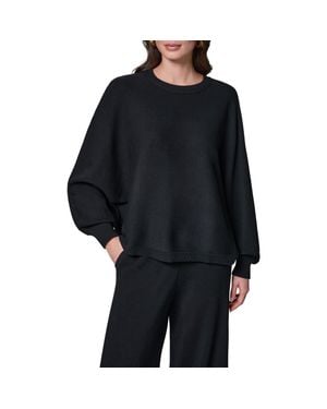 Donna Karan Dolman Sleeve Milano Knit Sweater - Black